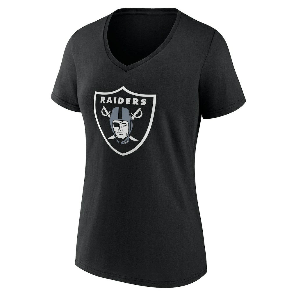 Las Vegas Raiders Women's Team Authentic Personalized Name & Number V-Neck T-Shirt Black | NFL