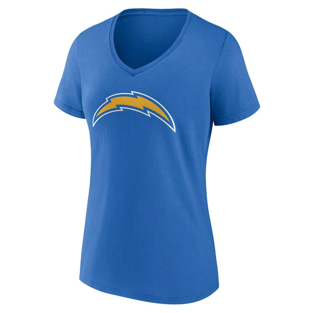 Los Angeles Chargers Women's Team Authentic Personalized Name & Number V-Neck T-Shirt Powder Blue | NFL