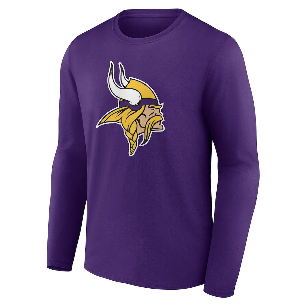 Minnesota Vikings Team Authentic Personalized Name & Number Long Sleeve T-Shirt Purple | NFL