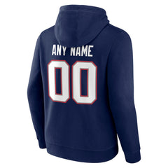 New England Patriots Team Authentic Personalized Name & Number Hoodie Navy | NFL