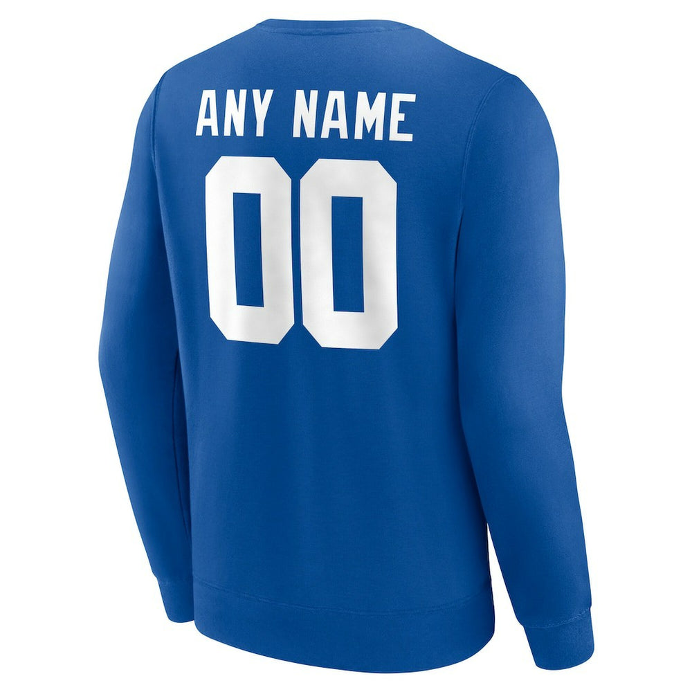 New York Giants Team Authentic Personalized Name & Number Sweatshirt Royal | NFL