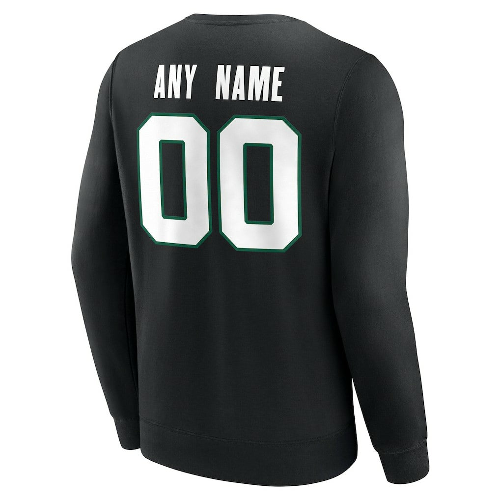 New York Jets Team Authentic Personalized Name & Number Sweatshirt Black | NFL