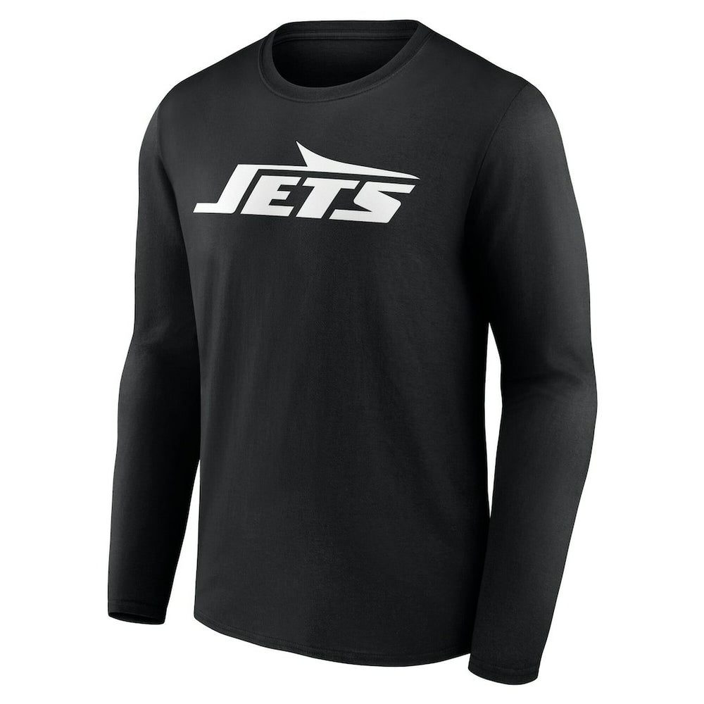 New York Jets Team Authentic Personalized Name & Number Long Sleeve T-Shirt Black | NFL
