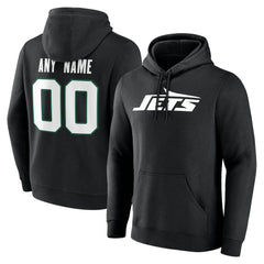 New York Jets Team Authentic Personalized Name & Number Hoodie Black | NFL