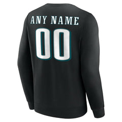 Philadelphia Eagles Team Authentic Personalized Name & Number Sweatshirt Black | NFL