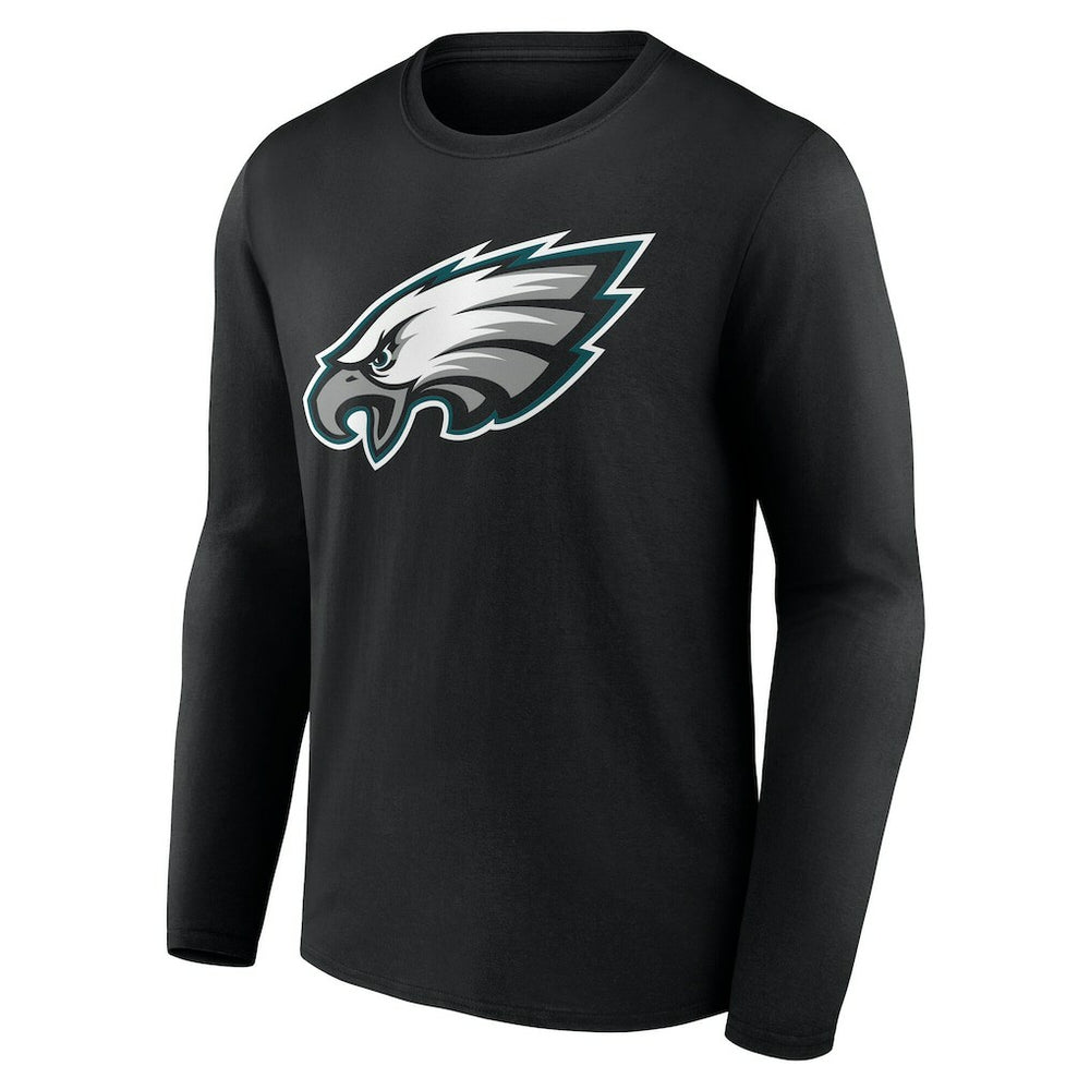 Philadelphia Eagles Team Authentic Personalized Name & Number Long Sleeve T-Shirt Black | NFL