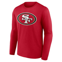 San Francisco 49ers Team Authentic Personalized Name & Number Long Sleeve T-Shirt Scarlet | NFL
