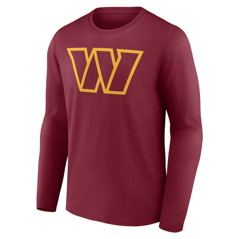 Washington Commanders Team Authentic Personalized Name & Number Long Sleeve T-Shirt Burgundy | NFL