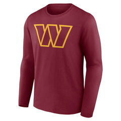 Washington Commanders Team Authentic Personalized Name & Number Long Sleeve T-Shirt Burgundy | NFL