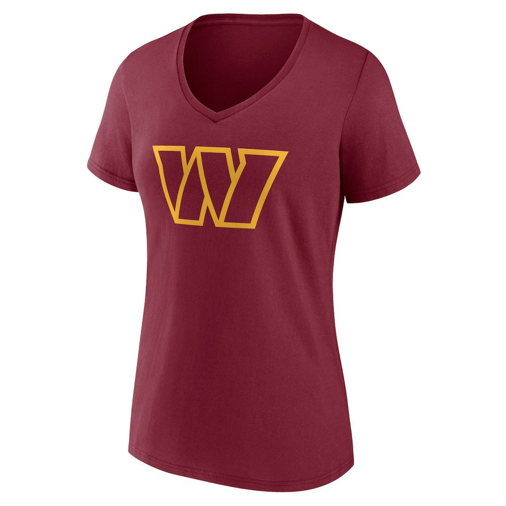 Washington Commanders Women's Team Authentic Personalized Name & Number V-Neck T-Shirt Burgundy | NFL