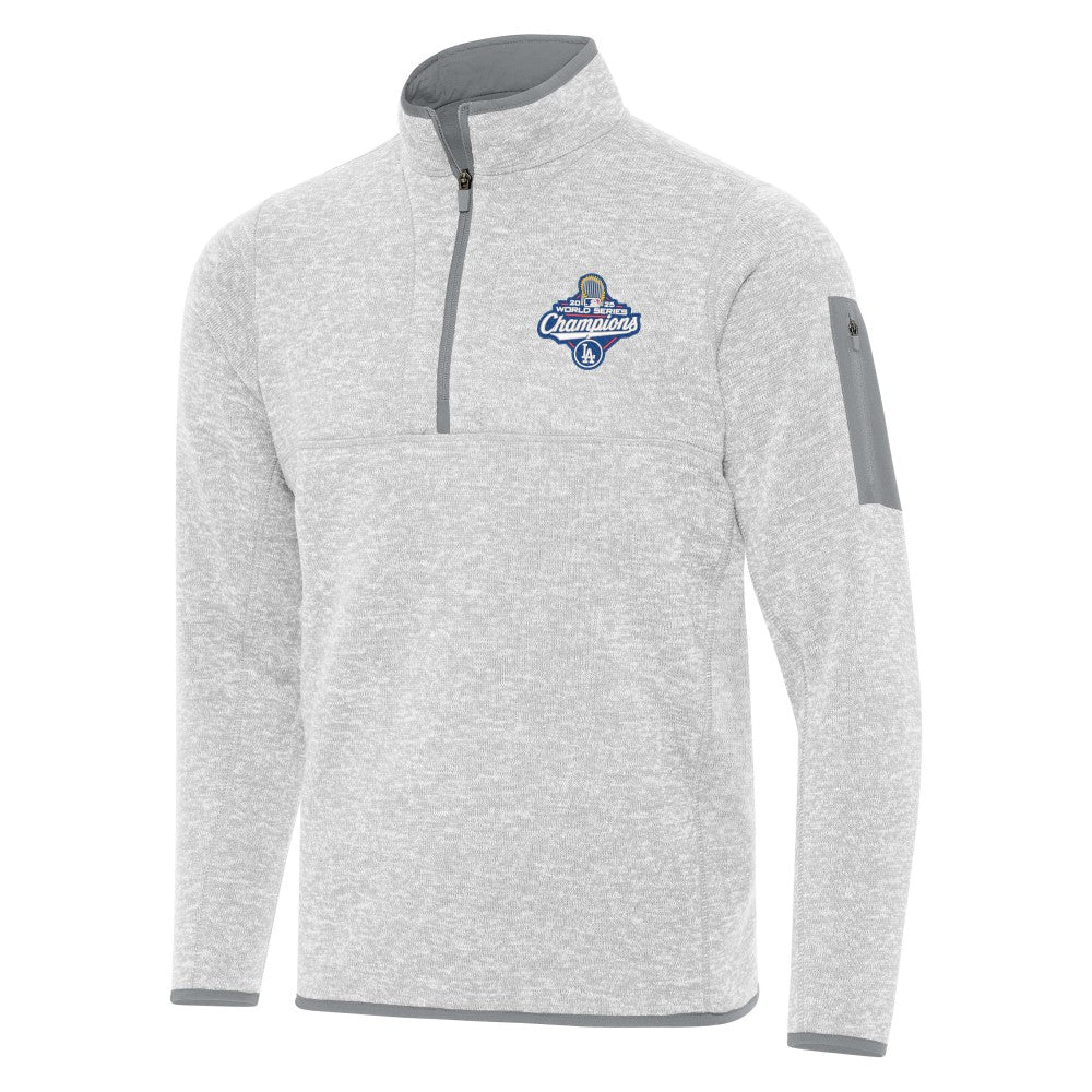Los Angeles Dodgers Antigua Back-to-Back World Series Champions Fortune Quarter-Zip Pullover - MLB