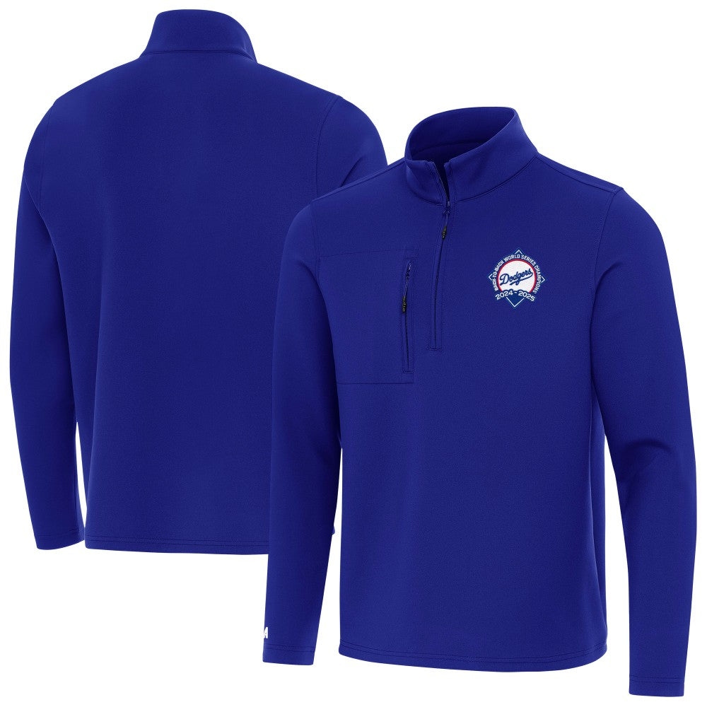 Los Angeles Dodgers Antigua Back-to-Back World Series Champions Insider Quarter-Zip Pullover - MLB