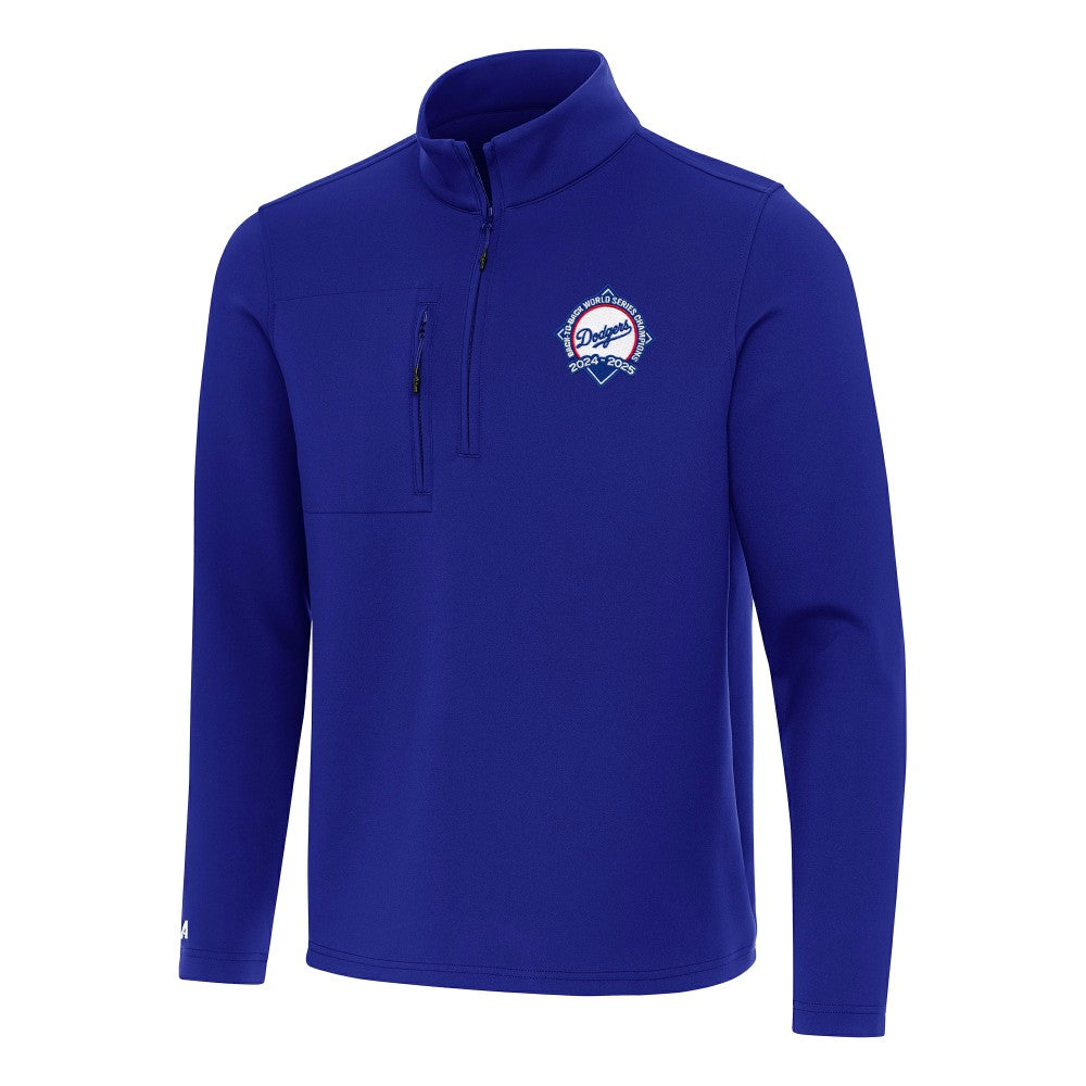 Los Angeles Dodgers Antigua Back-to-Back World Series Champions Insider Quarter-Zip Pullover - MLB