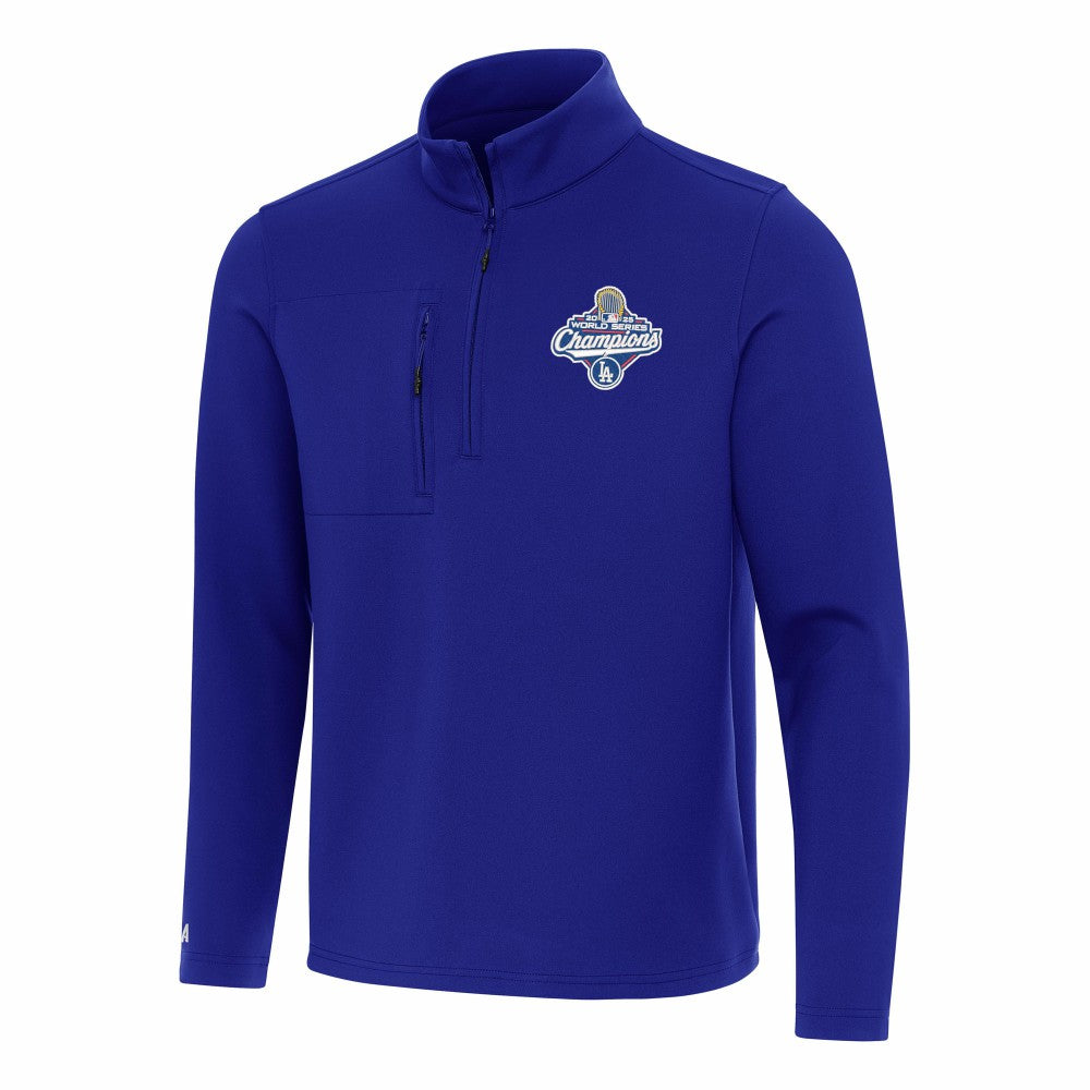 Los Angeles Dodgers Antigua 2025 World Series Champions Insider Quarter-Zip Pullover - MLB