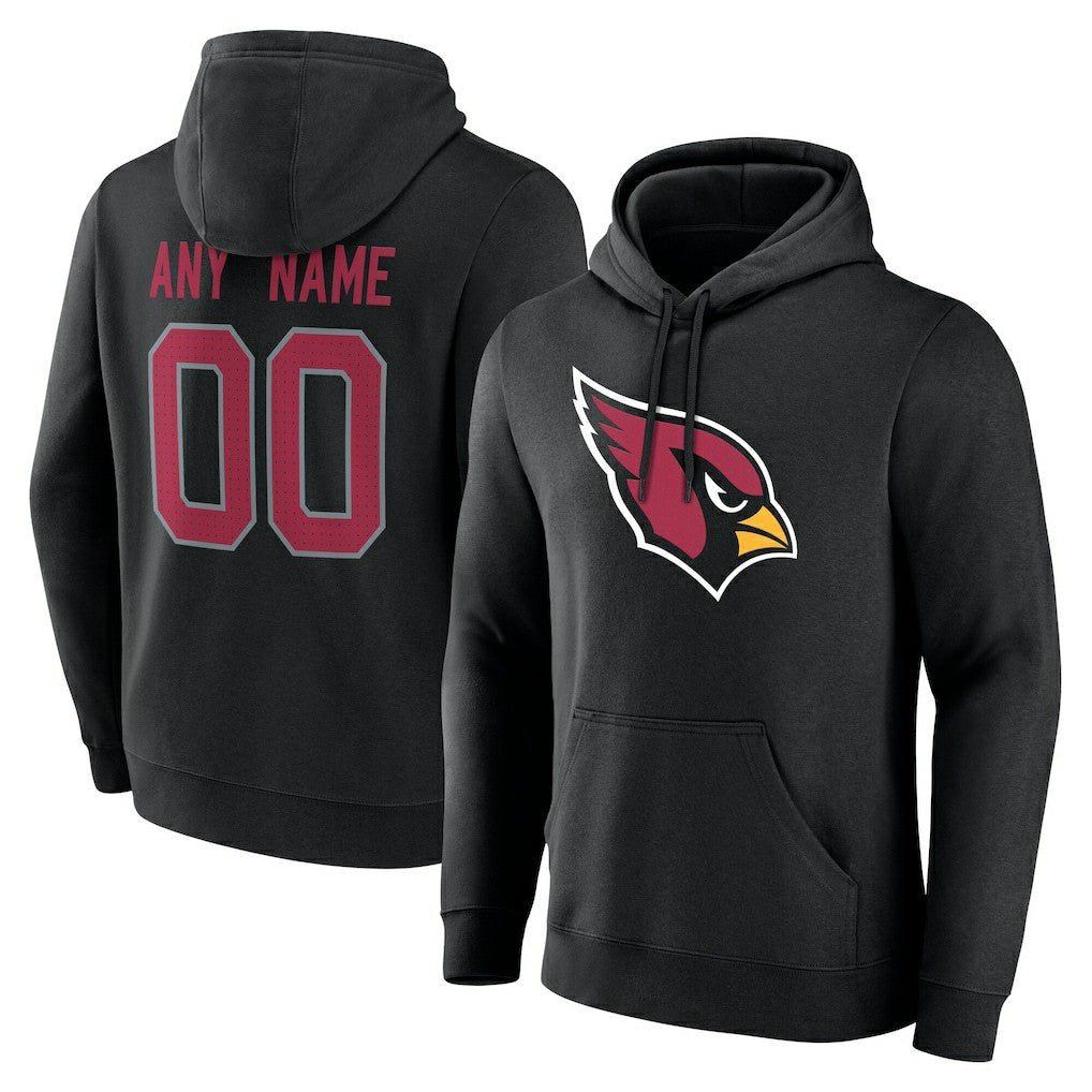 Arizona Cardinals Big & Tall Team Authentic Custom Hoodie Black | NFL