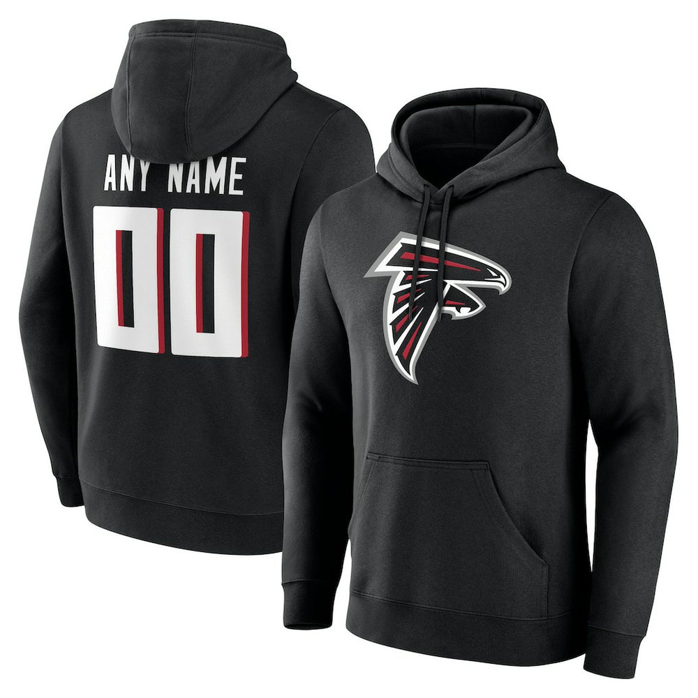 Atlanta Falcons Big & Tall Team Authentic Custom Hoodie Black | NFL