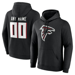 Atlanta Falcons Big & Tall Team Authentic Custom Hoodie Black | NFL