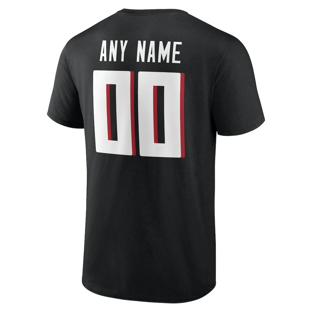 Atlanta Falcons Big & Tall Team Authentic Custom T-Shirt Black | NFL