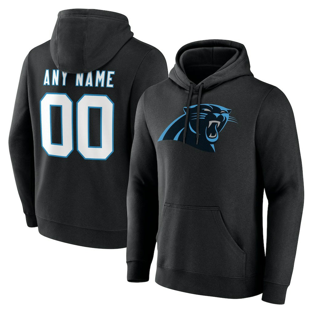 Carolina Panthers Big & Tall Team Authentic Custom Hoodie Black | NFL