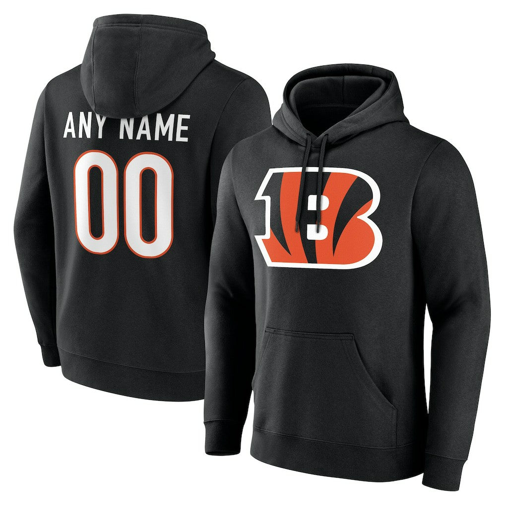 Cincinnati Bengals Big & Tall Team Authentic Custom Hoodie Black | NFL