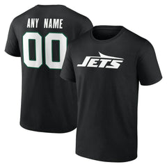 New York Jets Big & Tall Team Authentic Custom T-Shirt Black | NFL