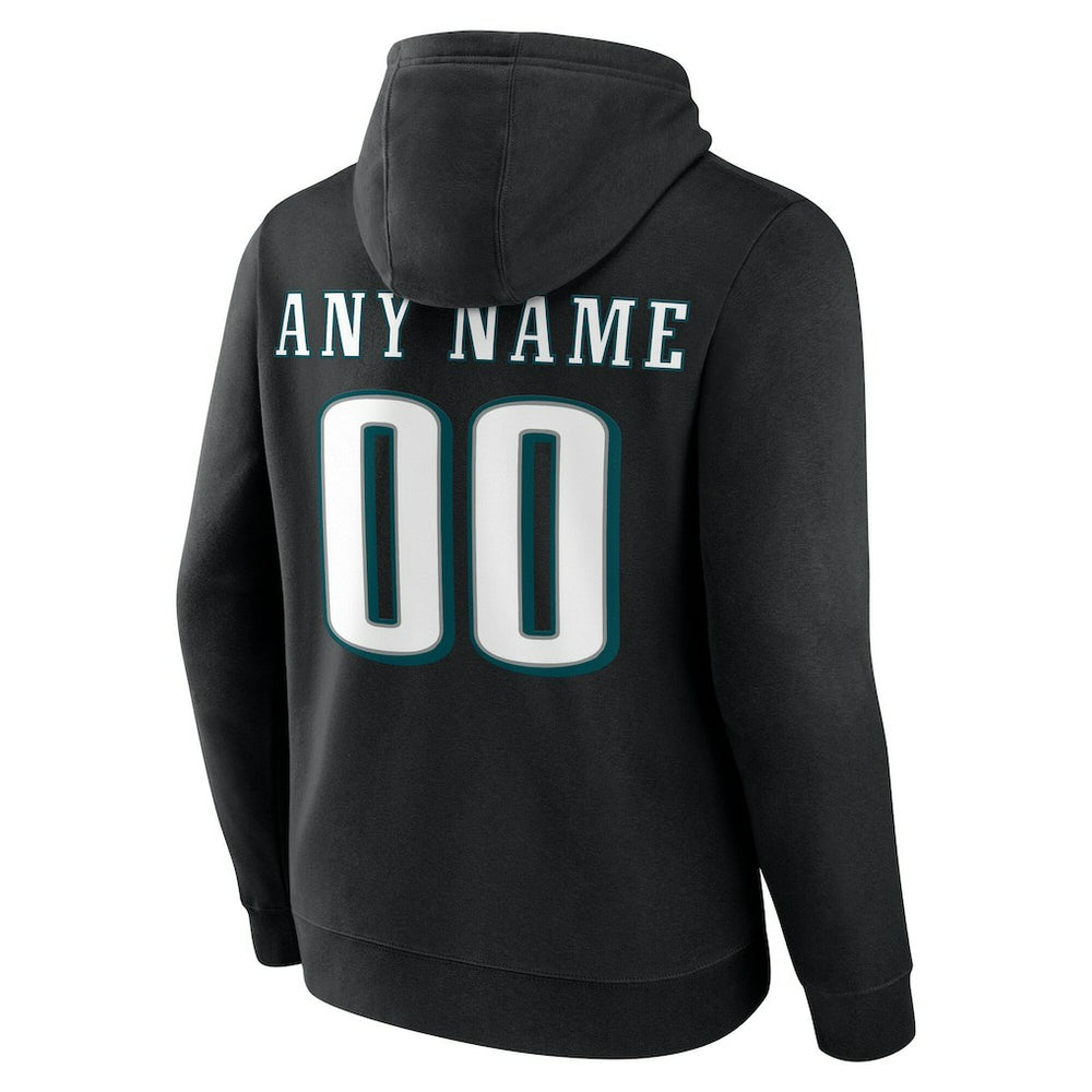 Philadelphia Eagles Big & Tall Team Authentic Custom Hoodie Black | NFL