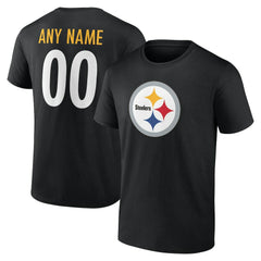 Pittsburgh Steelers Big & Tall Team Authentic Custom T-Shirt Black | NFL