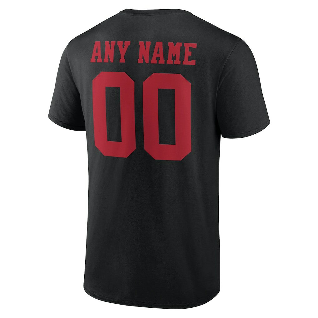 San Francisco 49ers Big & Tall Team Authentic Custom T-Shirt Black | NFL