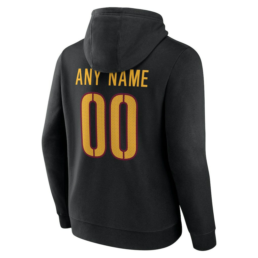 Washington Commanders Big & Tall Team Authentic Custom Hoodie Black | NFL
