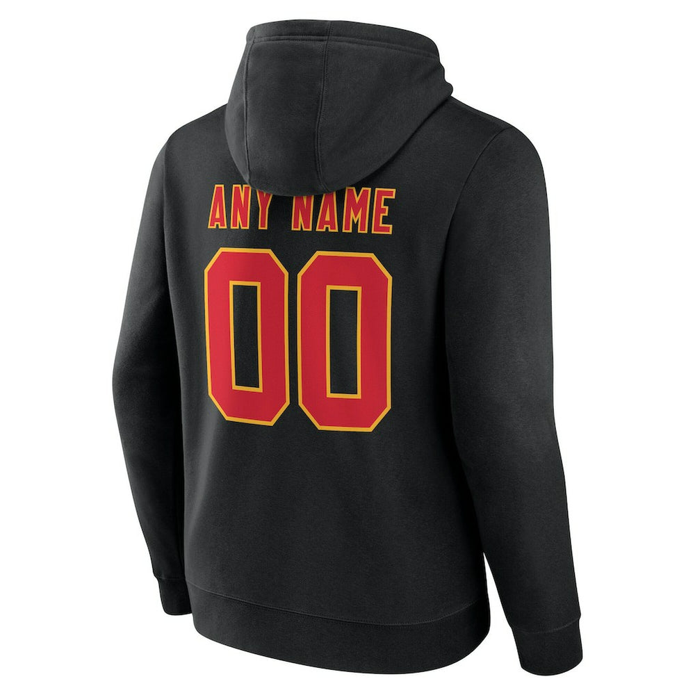 Kansas City Chiefs Big & Tall Team Authentic Custom Hoodie Black | NFL
