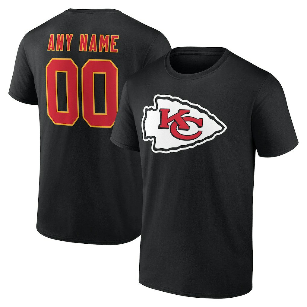 Kansas City Chiefs Big & Tall Team Authentic Custom T-Shirt Black | NFL
