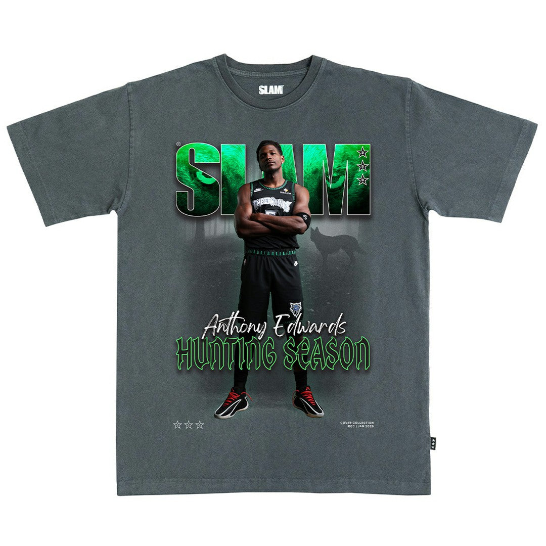 Anthony Edwards Minnesota Timberwolves SLAM Unisex Cover T-Shirt Charcoal - NBA