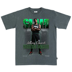 Anthony Edwards Minnesota Timberwolves SLAM Unisex Cover T-Shirt Charcoal - NBA