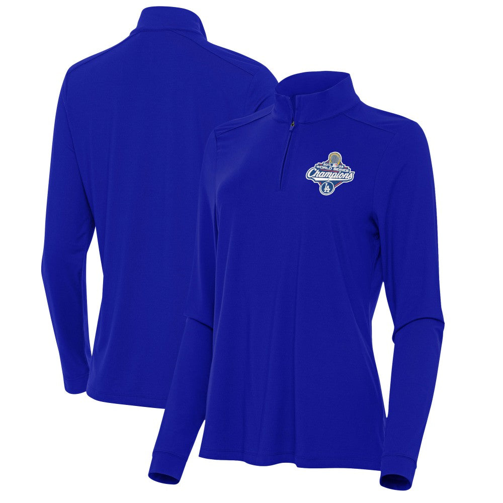 Los Angeles Dodgers Antigua Women's 2025 World Series Champions Intent Quarter-Zip Pullover - MLB