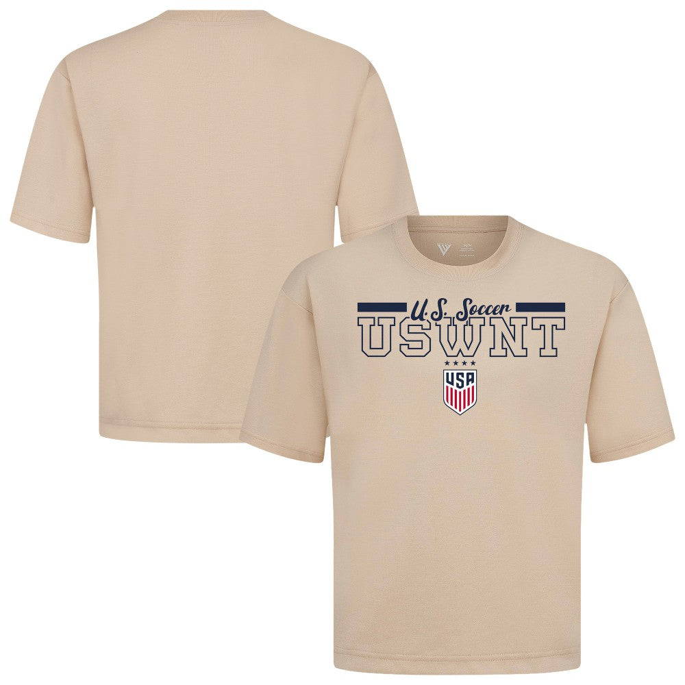 USWNT Levelwear Vanguard Luxe Signature T-Shirt Khaki - FIFA World CUP