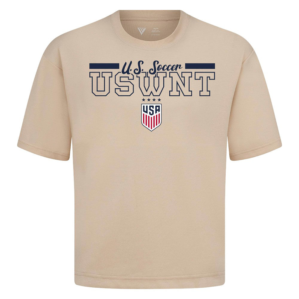 USWNT Levelwear Vanguard Luxe Signature T-Shirt Khaki - FIFA World CUP
