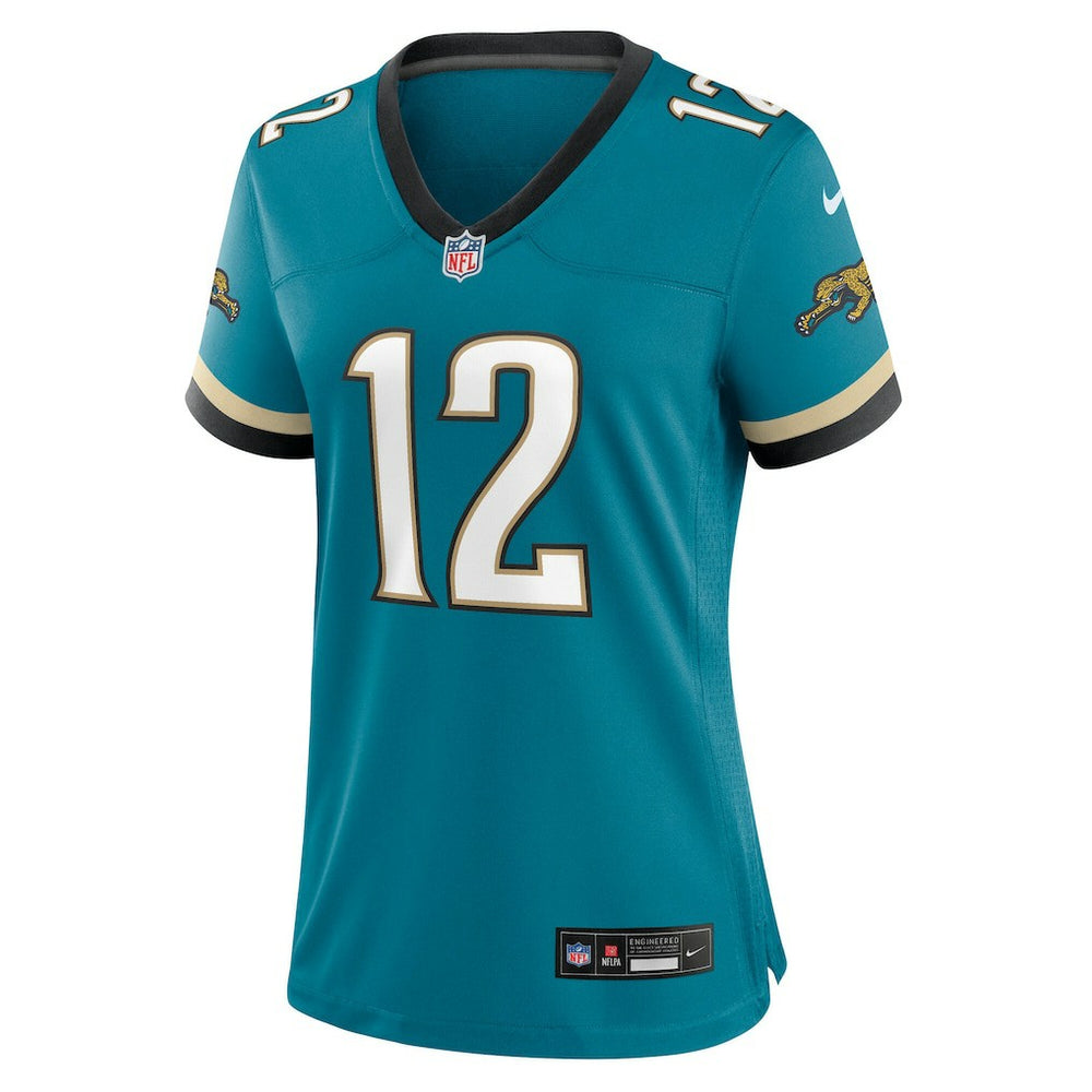 Travis Hunter Jacksonville Jaguars Women's Alternate 2 Prowler Throwback Game Jersey Teal | Nike for Sale