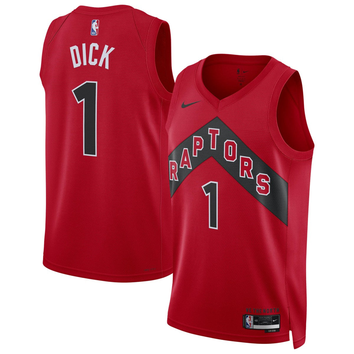 Gradey Dick Toronto Raptors Unisex Swingman Player Jersey Icon Edition Red - NBA