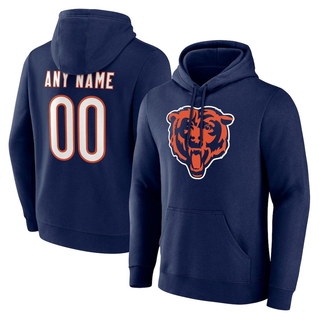 Chicago Bears Big & Tall Team Authentic Custom Hoodie Navy | NFL