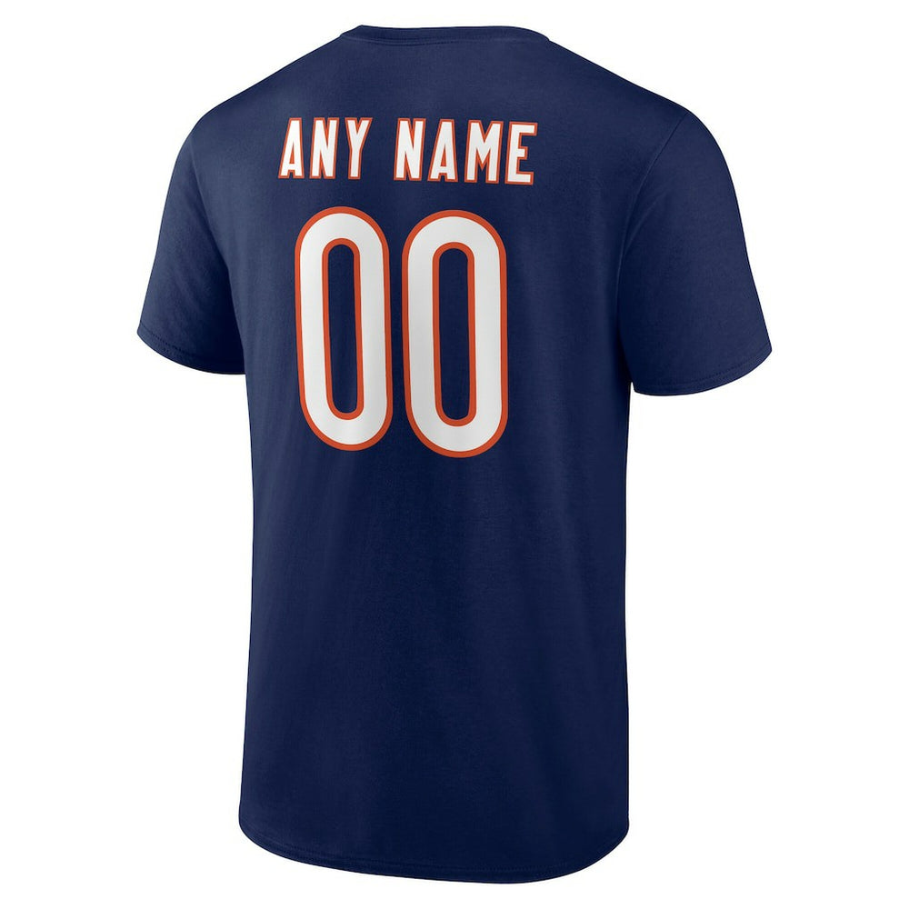 Chicago Bears Big & Tall Team Authentic Custom T-Shirt Navy | NFL