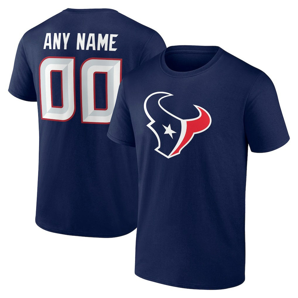 Houston Texans Big & Tall Team Authentic Custom T-Shirt Navy | NFL