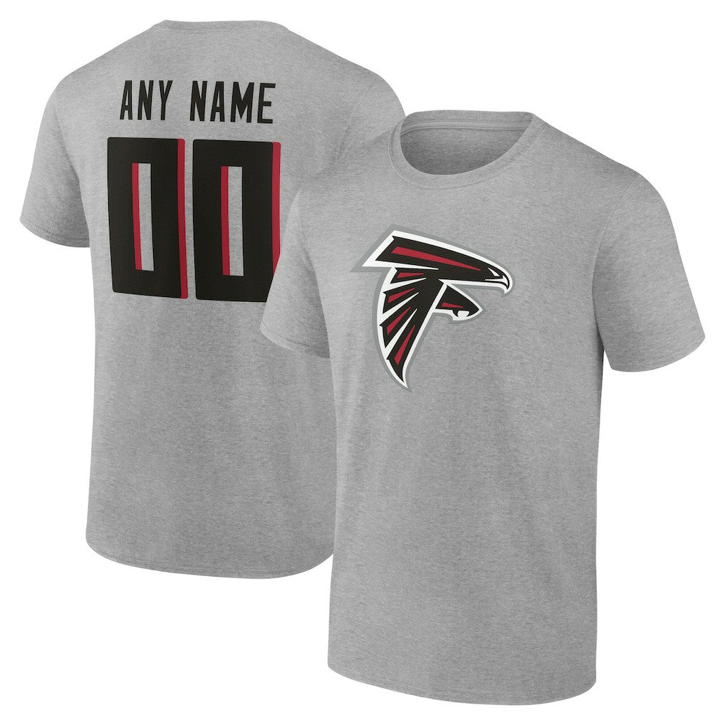 Atlanta Falcons Big & Tall Team Authentic Custom T-Shirt Gray | NFL