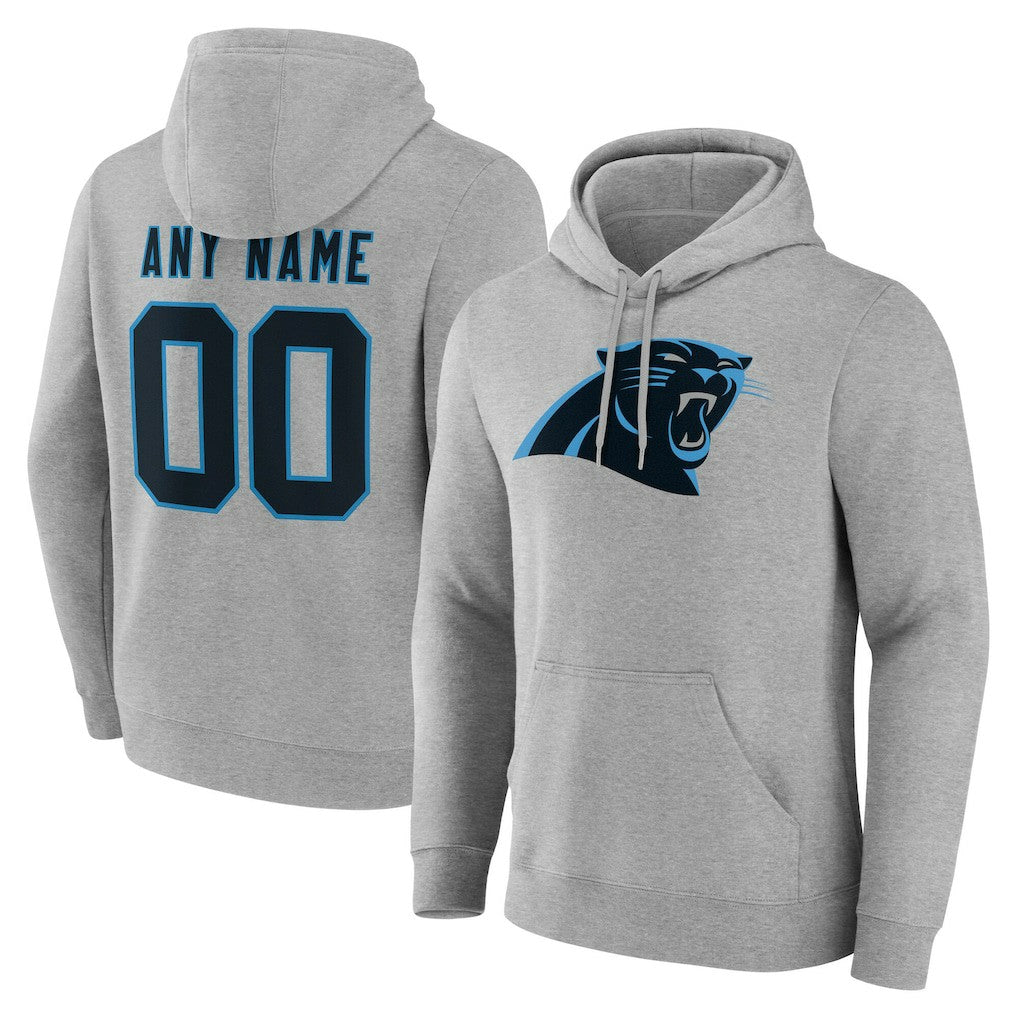 Carolina Panthers Big & Tall Team Authentic Custom Hoodie Gray | NFL