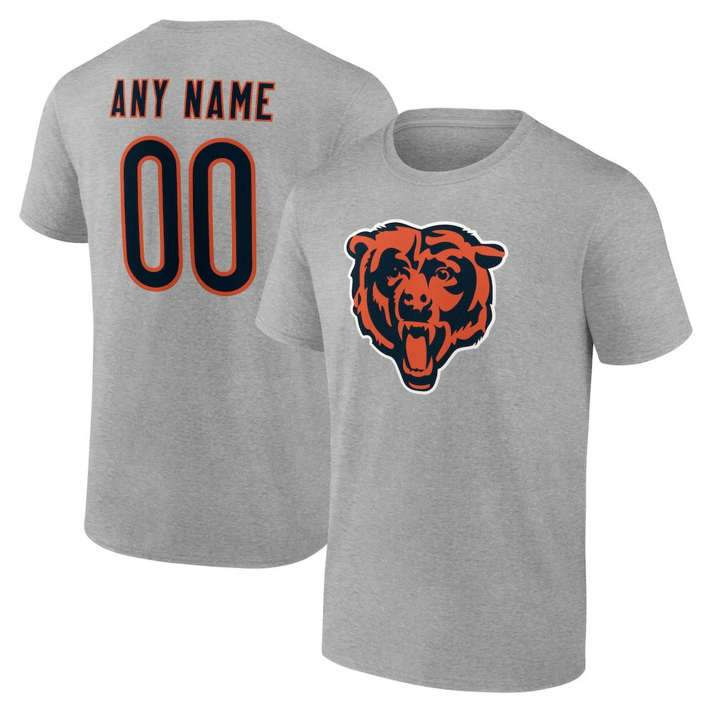 Chicago Bears Big & Tall Team Authentic Custom T-Shirt Gray | NFL