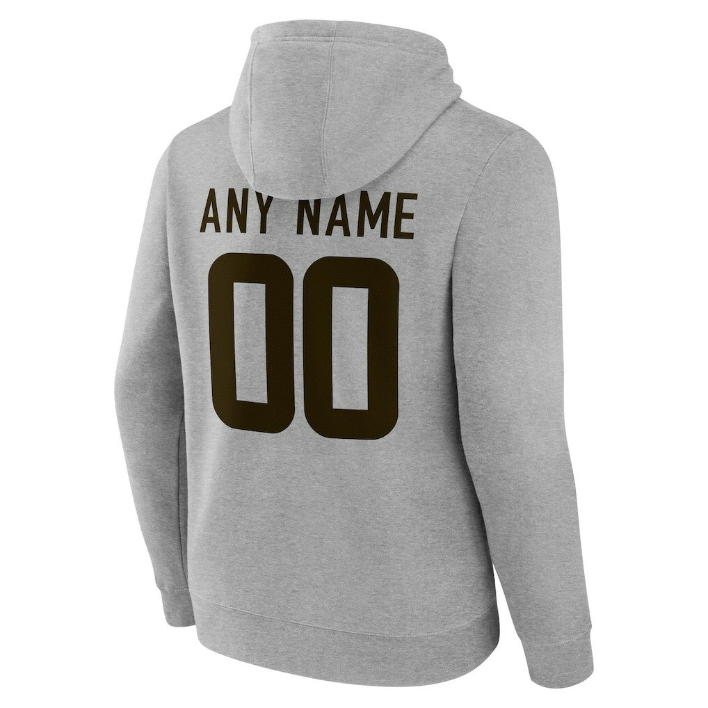 Cleveland Browns Big & Tall Team Authentic Custom Hoodie Gray | NFL