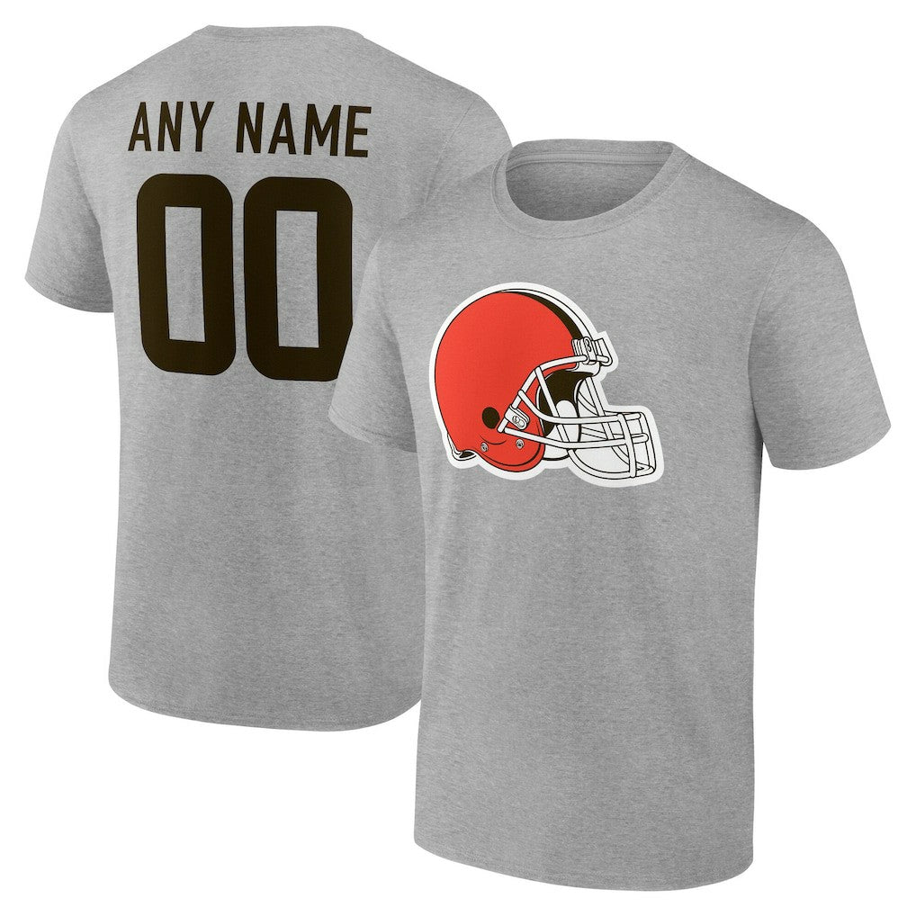 Cleveland Browns Big & Tall Team Authentic Custom T-Shirt Gray | NFL