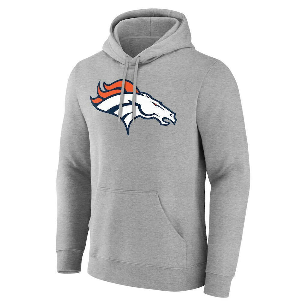 Denver Broncos Big & Tall Team Authentic Custom Hoodie Gray | NFL