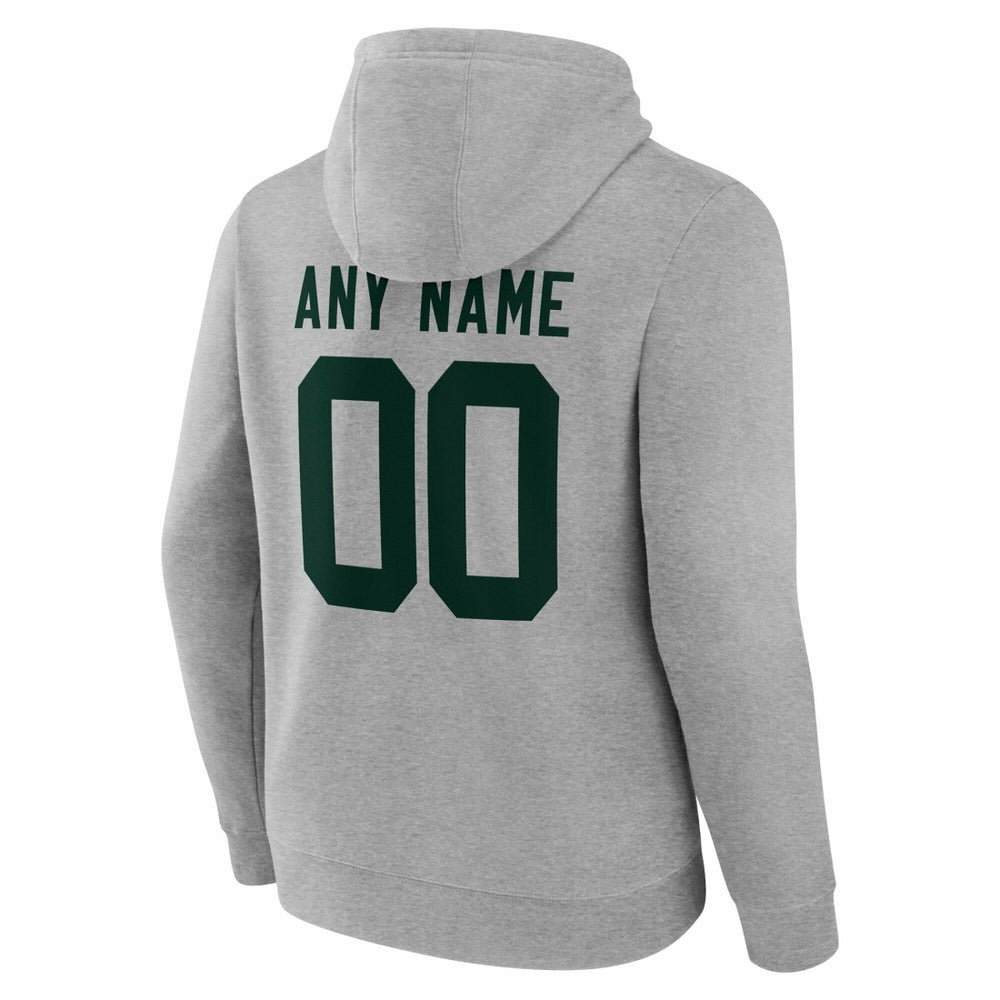 Green Bay Packers Big & Tall Team Authentic Custom Hoodie Gray | NFL