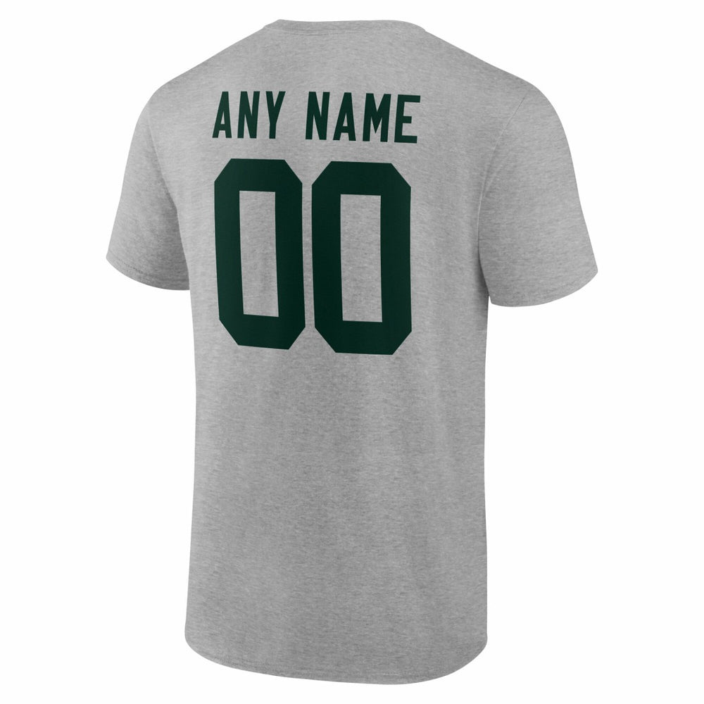 Green Bay Packers Big & Tall Team Authentic Custom T-Shirt Gray | NFL