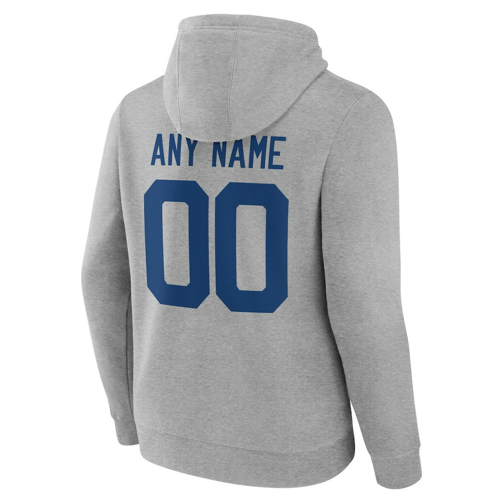 Indianapolis Colts Big & Tall Team Authentic Custom Hoodie Gray | NFL